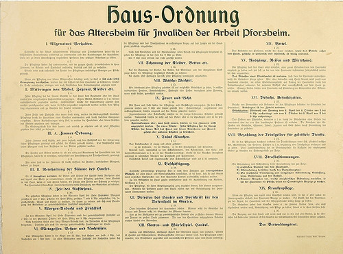 Bild der alten Hausordnung